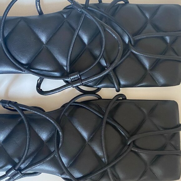 KHAITE Quilted Leather Sandals – Black – Size 40 (Made in Italy) - Picture 3 of 4